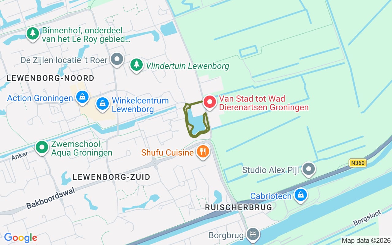 Losloopgebied Hondenlosloopgebied Rondom vijver, tussen Bakboordswal en Sloep