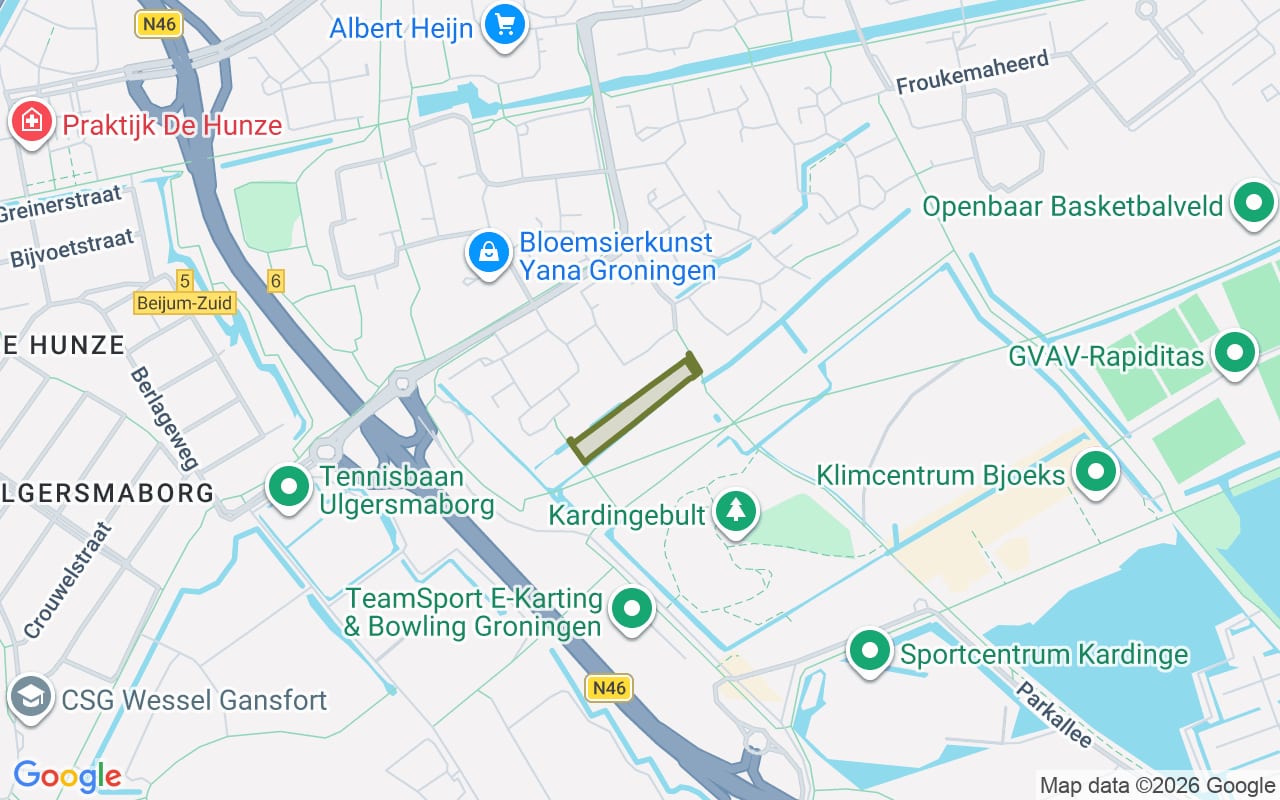 Losloopgebied Hondenlosloopgebied Groene (zuidelijke) randzones, van Dwarsdijkje tot Emmingaheerd; met uitzondering van de dam aan de Froukemaheerd in de richting van het natuurgebied